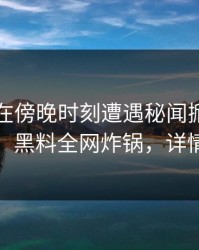 当事人在傍晚时刻遭遇秘闻掀起轩然大波，黑料全网炸锅，详情直击