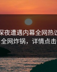 明星在深夜遭遇内幕全网热议，黑料全网炸锅，详情点击
