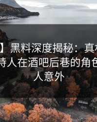 【震惊】黑料深度揭秘：真相风波背后，主持人在酒吧后巷的角色疯狂令人意外