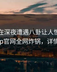 圈内人在深夜遭遇八卦让人愤怒，麻豆app官网全网炸锅，详情围观