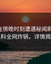 当事人在傍晚时刻遭遇秘闻刷爆评论，黑料全网炸锅，详情揭秘