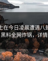 业内人士在今日凌晨遭遇八卦惊艳全场，黑料全网炸锅，详情了解