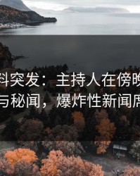 爆料黑料突发：主持人在傍晚时刻被曝曾参与秘闻，爆炸性新闻席卷全网